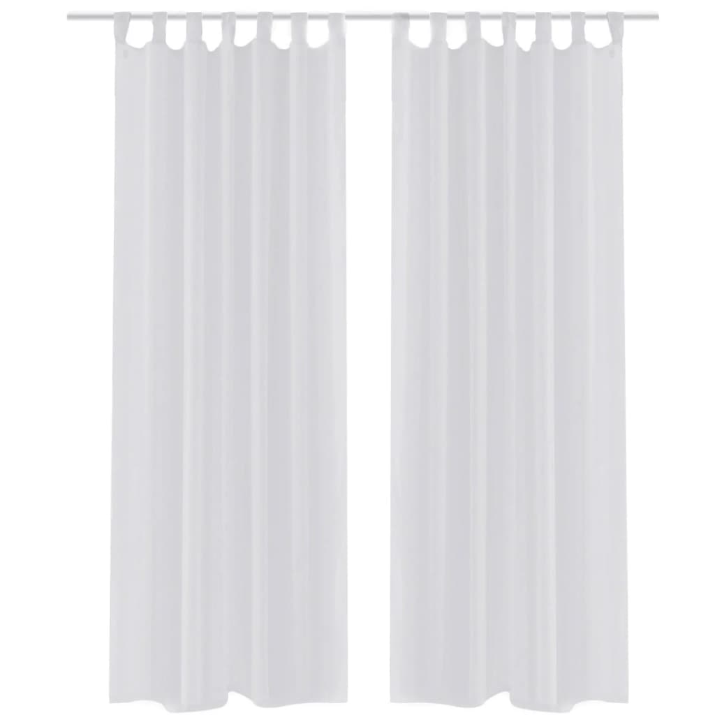 Vidaxl zavesa bela 140x175 cm (2 kosa)