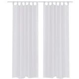 Vidaxl zavesa bela 140x175 cm (2 kosa)