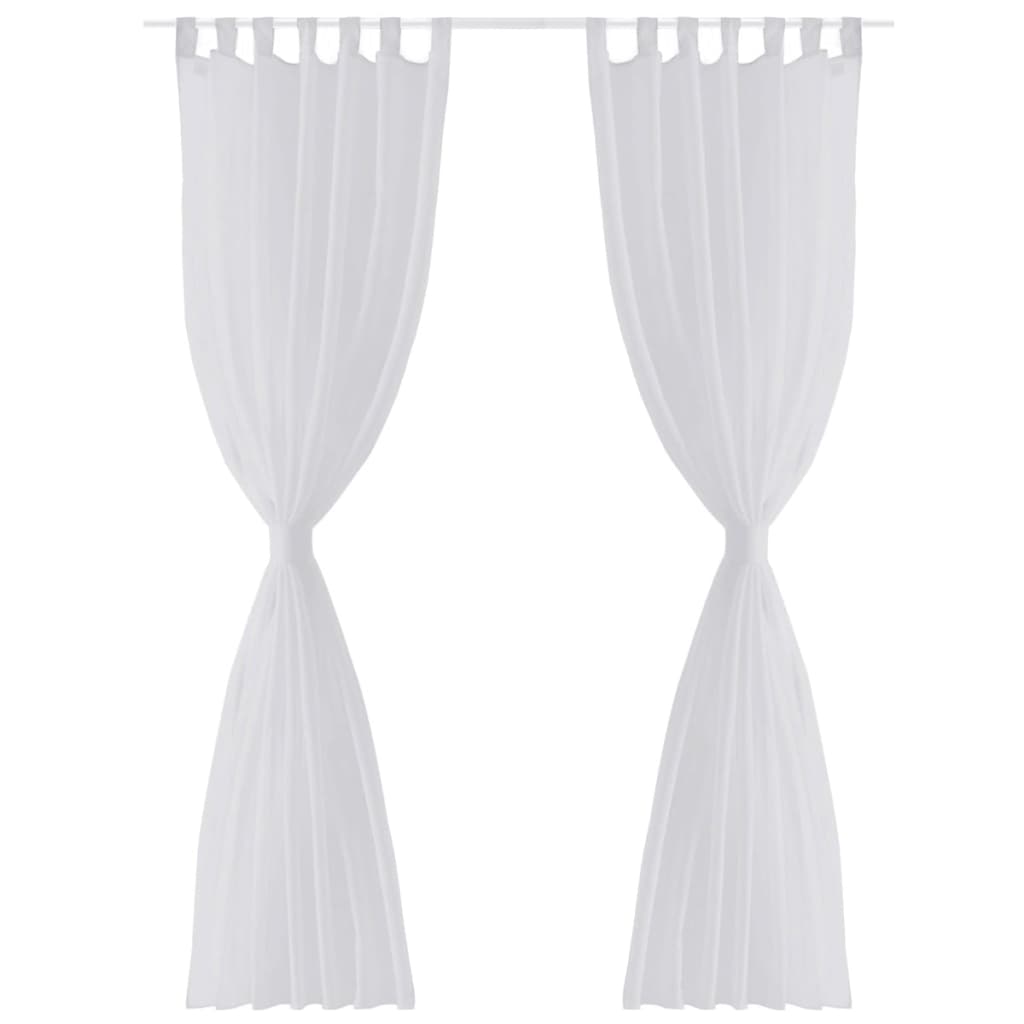Vidaxl zavesa bela 140x175 cm (2 kosa)