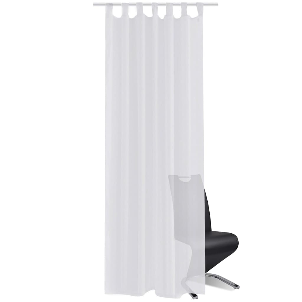 Vidaxl Vorhang weiß 140x245 cm (2 Stücke)