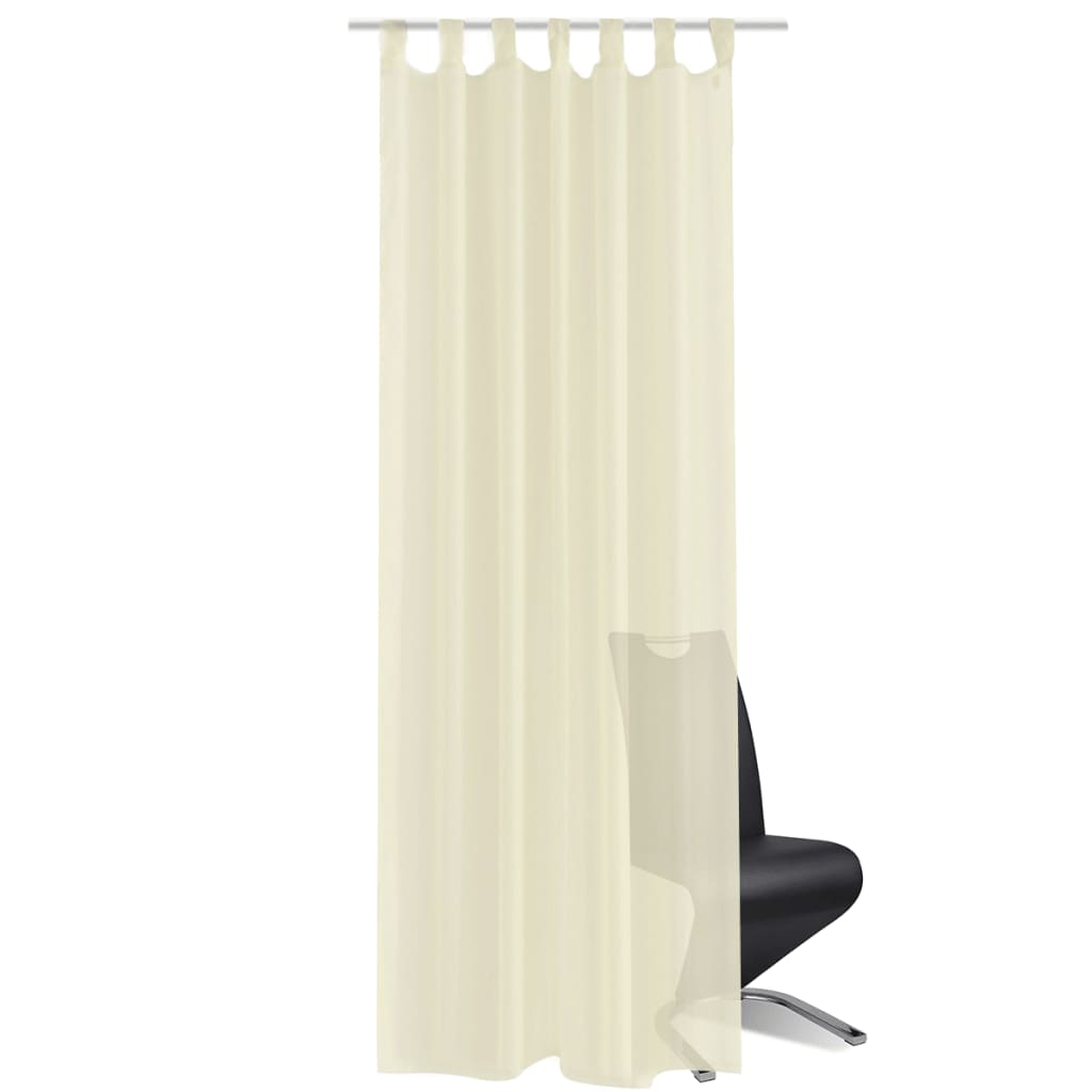 BIDAXL CURTIN CREAM 140x245 cm (2 stycken)