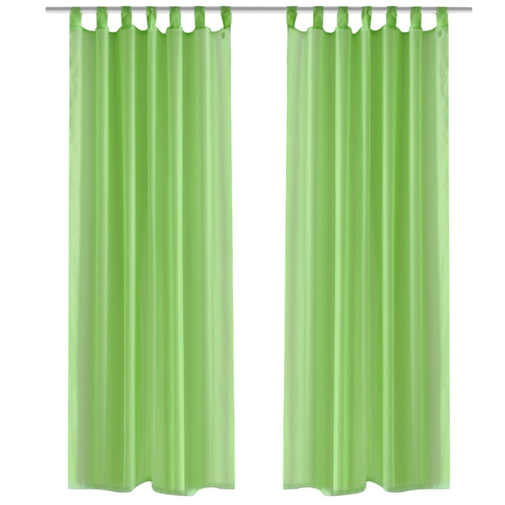 Vidaxl Gardin Apple Green 140x175 cm (2 stycken)