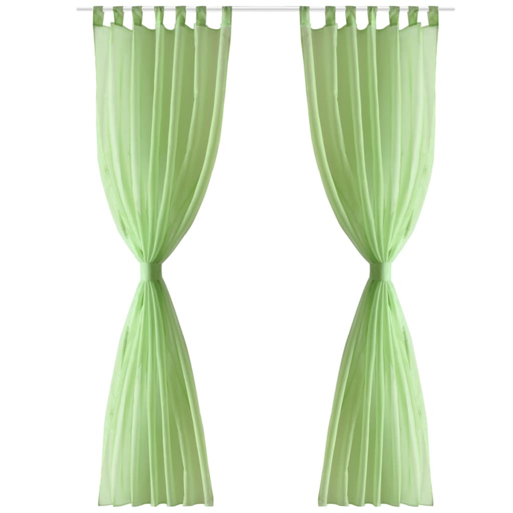 Vidaxl Gardin Apple Green 140x175 cm (2 stycken)