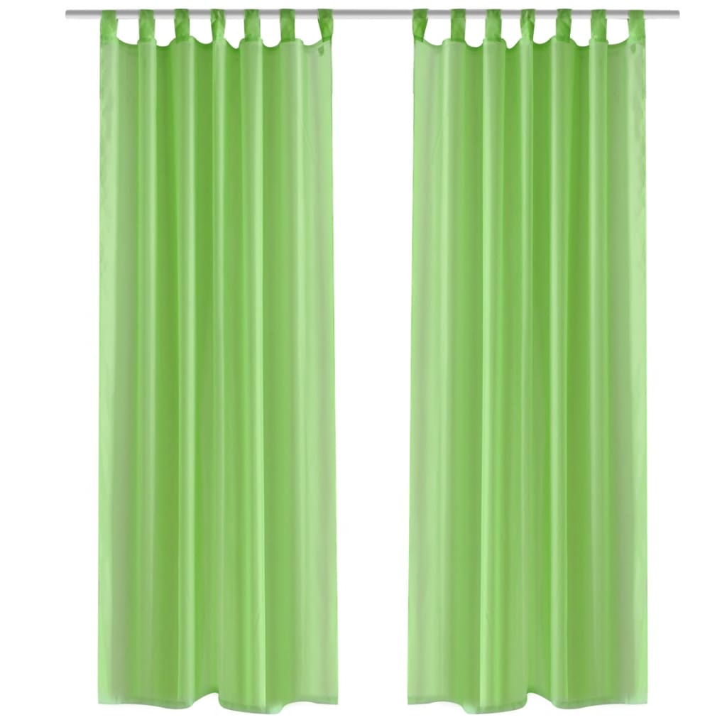 Vidaxl gordijn appelgroen 140x225 cm (2 stuks)