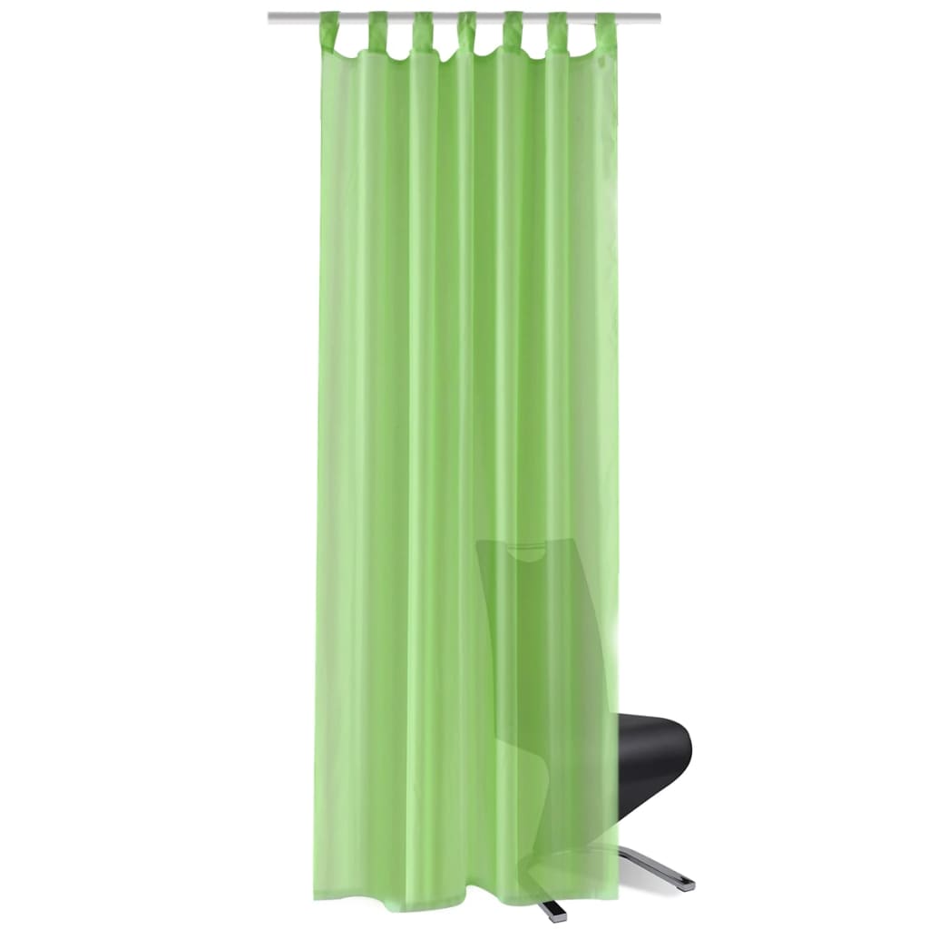 Vidaxl gordijn appelgroen 140x225 cm (2 stuks)