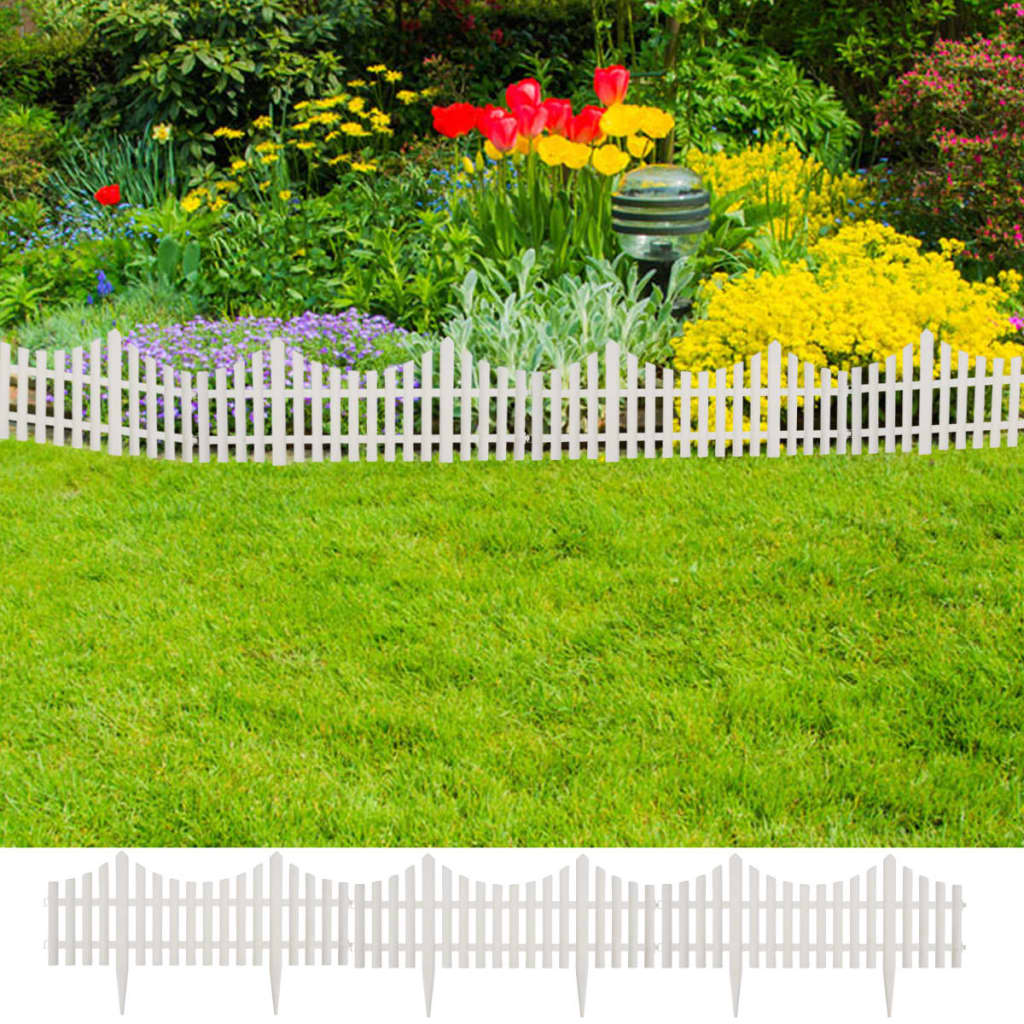 VidaXL Gazon edges 17 st 10 m White