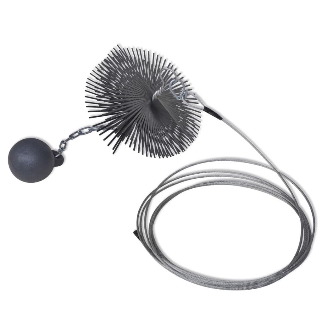 Cepillo de barrido de chimenea de Vidaxl alrededor de Ø 25 cm