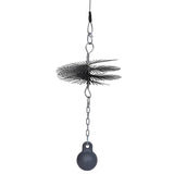 Cepillo de barrido de chimenea de Vidaxl alrededor de Ø 25 cm