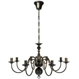 Vidaxl Chandelier Black Metal 8 X E14 lampor