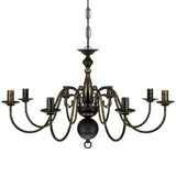 Vidaxl Chandelier Black Metal 8 X E14 lampor
