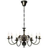 Vidaxl Chandelier Black Metal 8 X E14 lampor