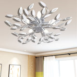 Stropní lampa Vidaxl s krystalovým listy akrylové 5xe14 bílé