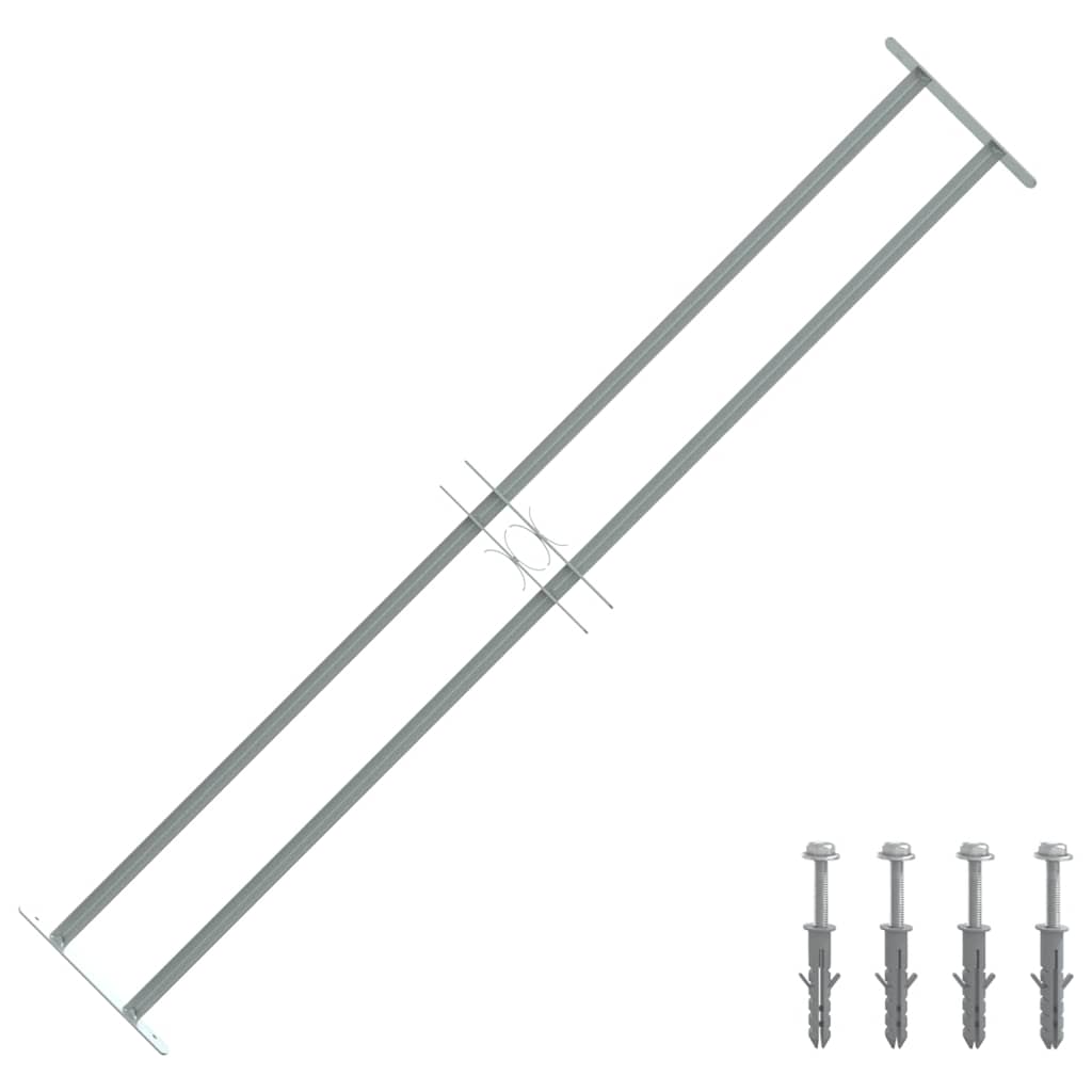 Vidaxx lango apsauga reguliuojama 2 skersiniais strypais 1000-1500 mm