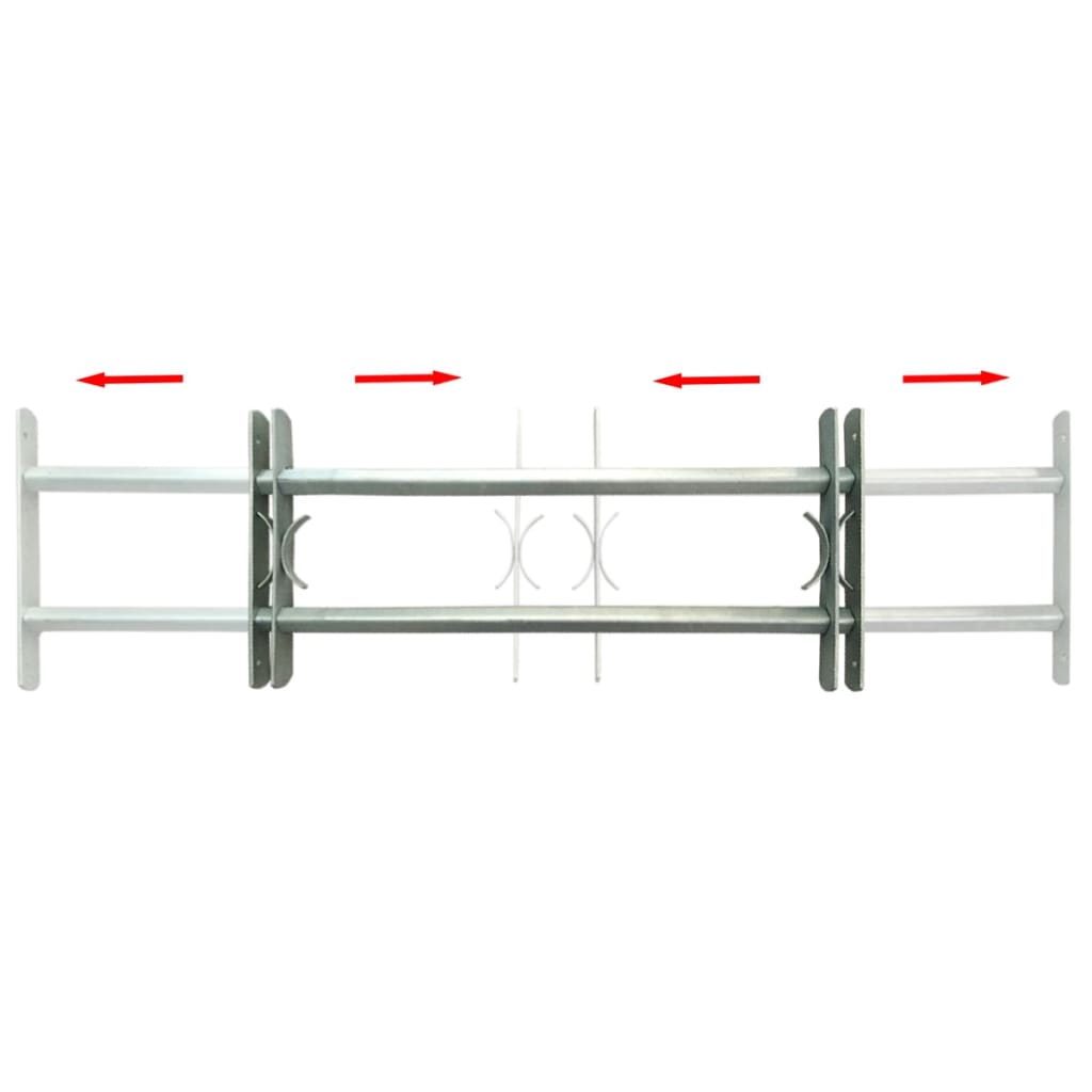 VidaXL Window protection adjustable with 2 cross-rods 1000-1500 mm