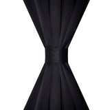 Vidaxl curtains with slots 135 x 245 cm black 2 sts
