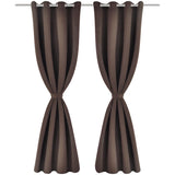 Пердета Vidaxx с метални халки 135 х 245 см 2 броя (кафяви)