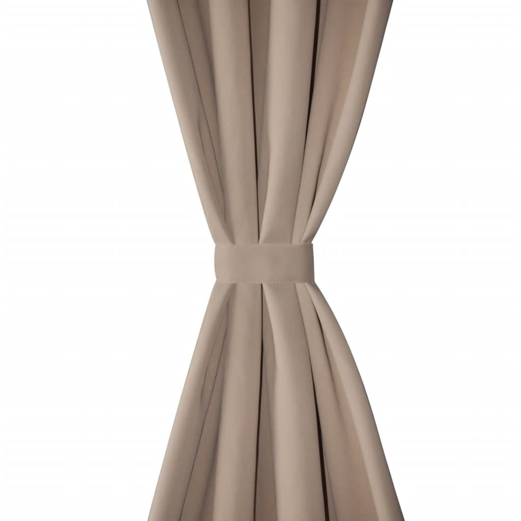 Rideaux vidaxl avec anneaux en métal 135 x 245 cm 2 pièces (crème)