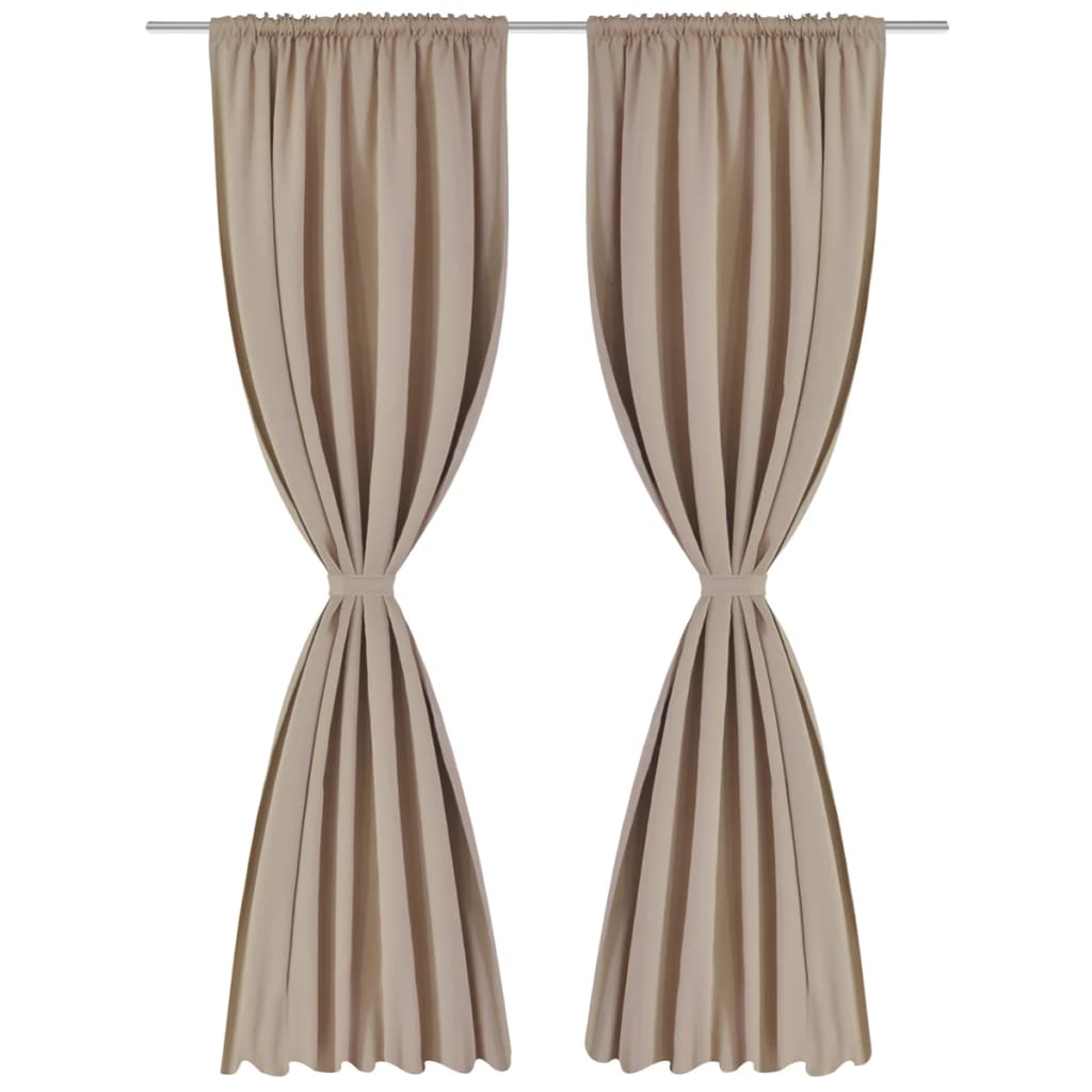 Vidaxl curtains with slots 135 x 245 cm cream 2 sts
