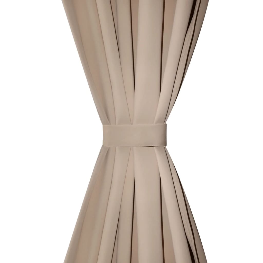 Vidaxl curtains with slots 135 x 245 cm cream 2 sts