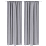 Vidaxl curtains with slots 135 x 245 cm gray 2 sts
