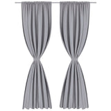 Cortinas de Vidaxl con ranuras de 135 x 245 cm Gray 2 STS