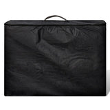 Vidaxl Foldable massage table 3 zones with wooden frame (black)