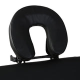 Vidaxl Foldable massage table 3 zones with wooden frame (black)