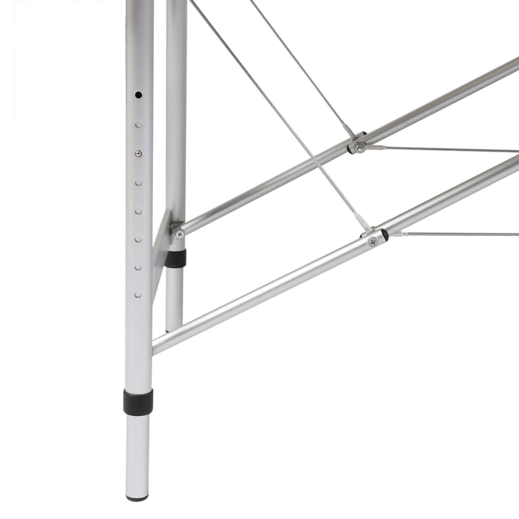 VIDAXL MASSAGGIO PILABILE Tabella 3 zone con telaio in alluminio (crema)