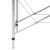 VIDAXL MASSAGGIO PILABILE Tabella 3 zone con telaio in alluminio (crema)