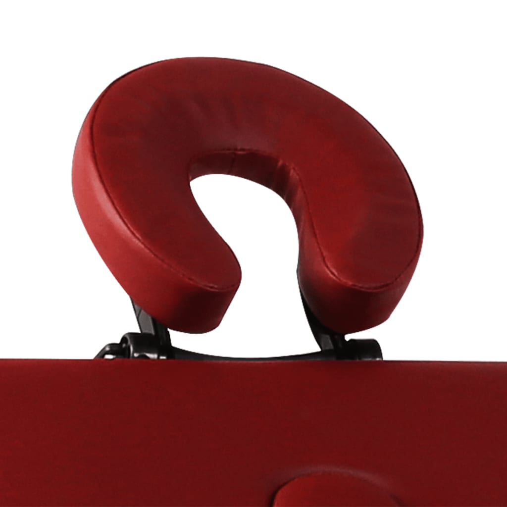 Vidaxl Foldable massage table 3 zones with aluminum frame (red)