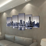 Vidaxl Canvas PRESSIONE DEL MONOCHROME SKYLINE NEW YORK 100 X 50 CM