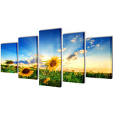 Vidaxl Canvas väggtryck tryck solros 200 x 100 cm