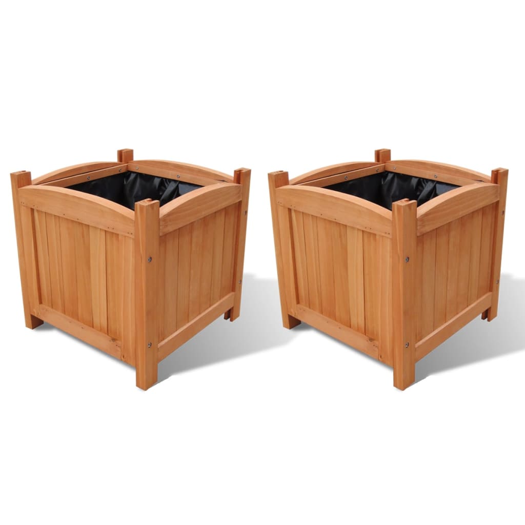 Vidaxl Planilniki so dvignili 2 pc 30x30x30 cm les