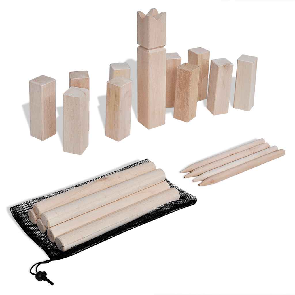 Vidaxl Wooden Kubb game set
