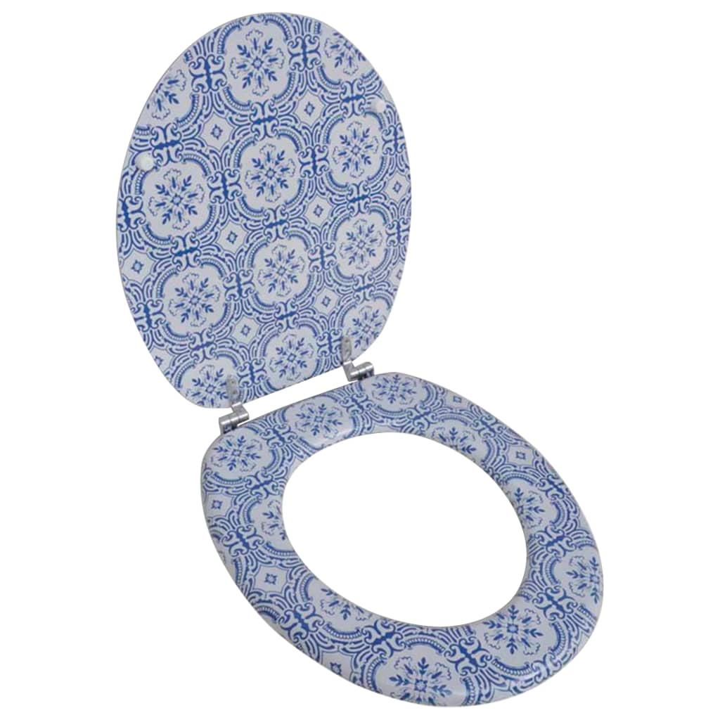 Vidaxl Toilette Sëtz vum MDF mat Porzellasten Design