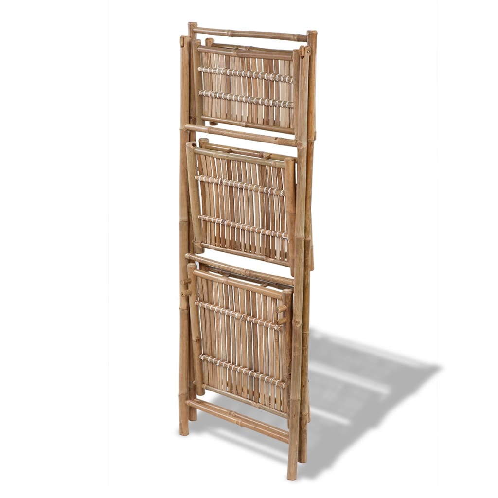 VIDAXL PIANTE RACCHIO BAMBOO pieghevole a 3 strati