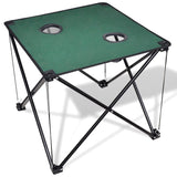 Vidaxl campingbord sammenfoldelig (mørkegrøn)