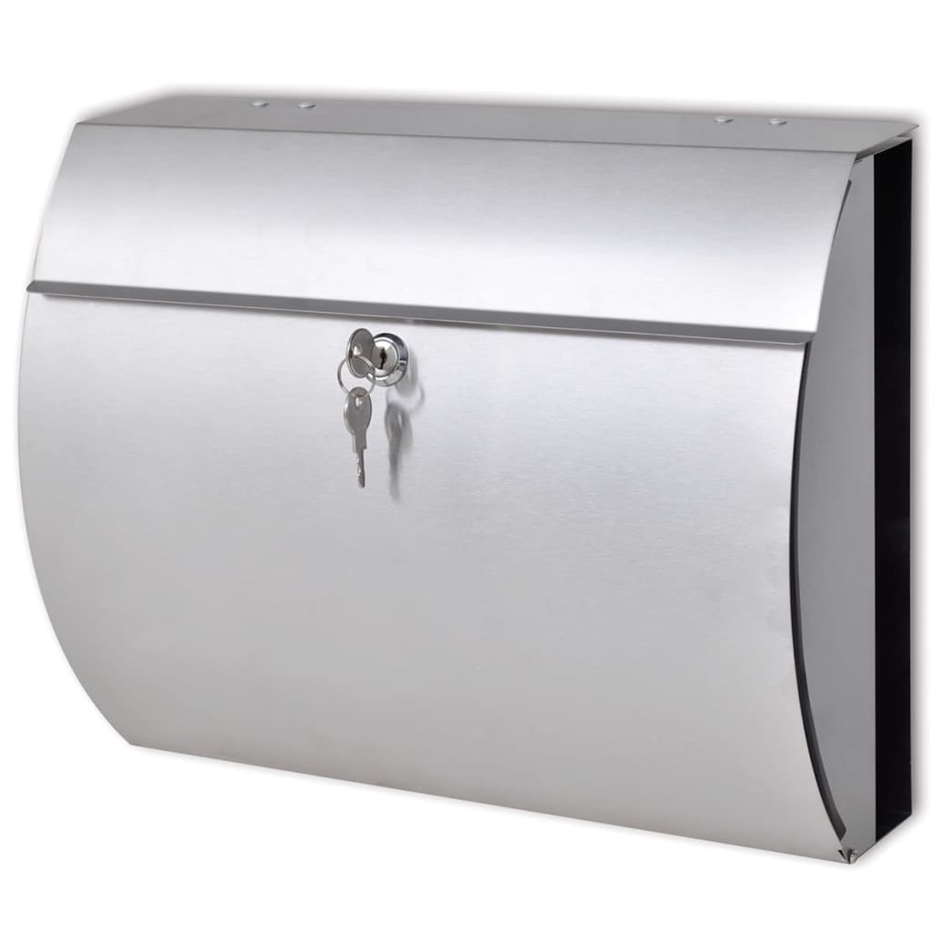 Vidaxl letterbox stainless steel