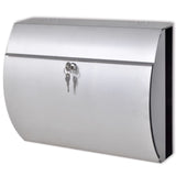 Vidaxl letterbox stainless steel