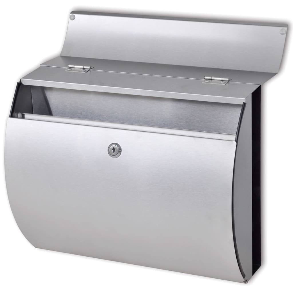 Vidaxl letterbox stainless steel