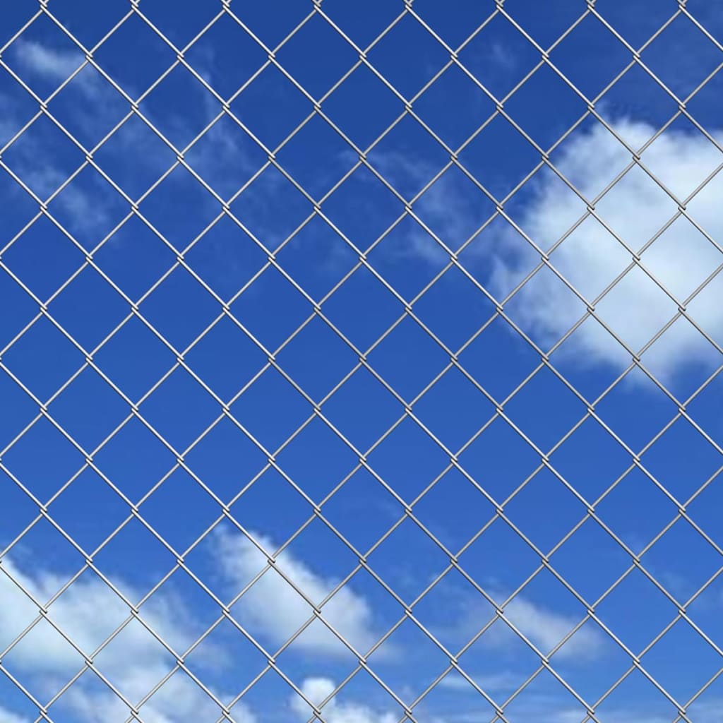 Vidaxl Mesh Fence con post 25x0,8 m in acciaio zincato colorato