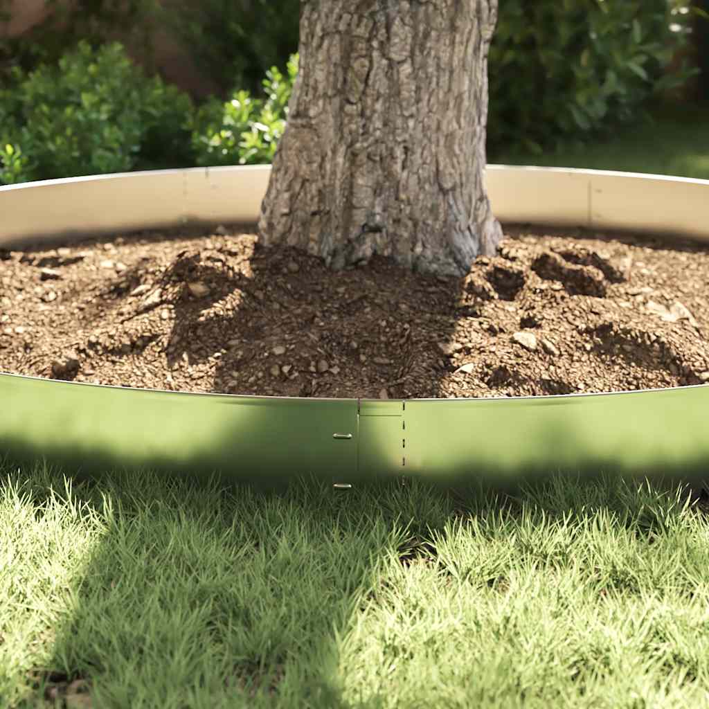 Vidaxl 5 St Grassboard flexível 100x14 cm de aço galvanizado