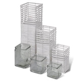 Vidaxl Candle holder Woven Handmade 3 pieces White
