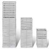 Vidaxl Candle holder Woven Handmade 3 pieces White