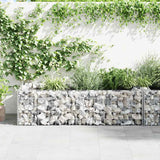 Vidaxl Gabion Planter Benk 180x90x50 cm aço galvanizado