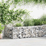 Vidaxl Gabion Planter Benk 180x90x50 cm aço galvanizado