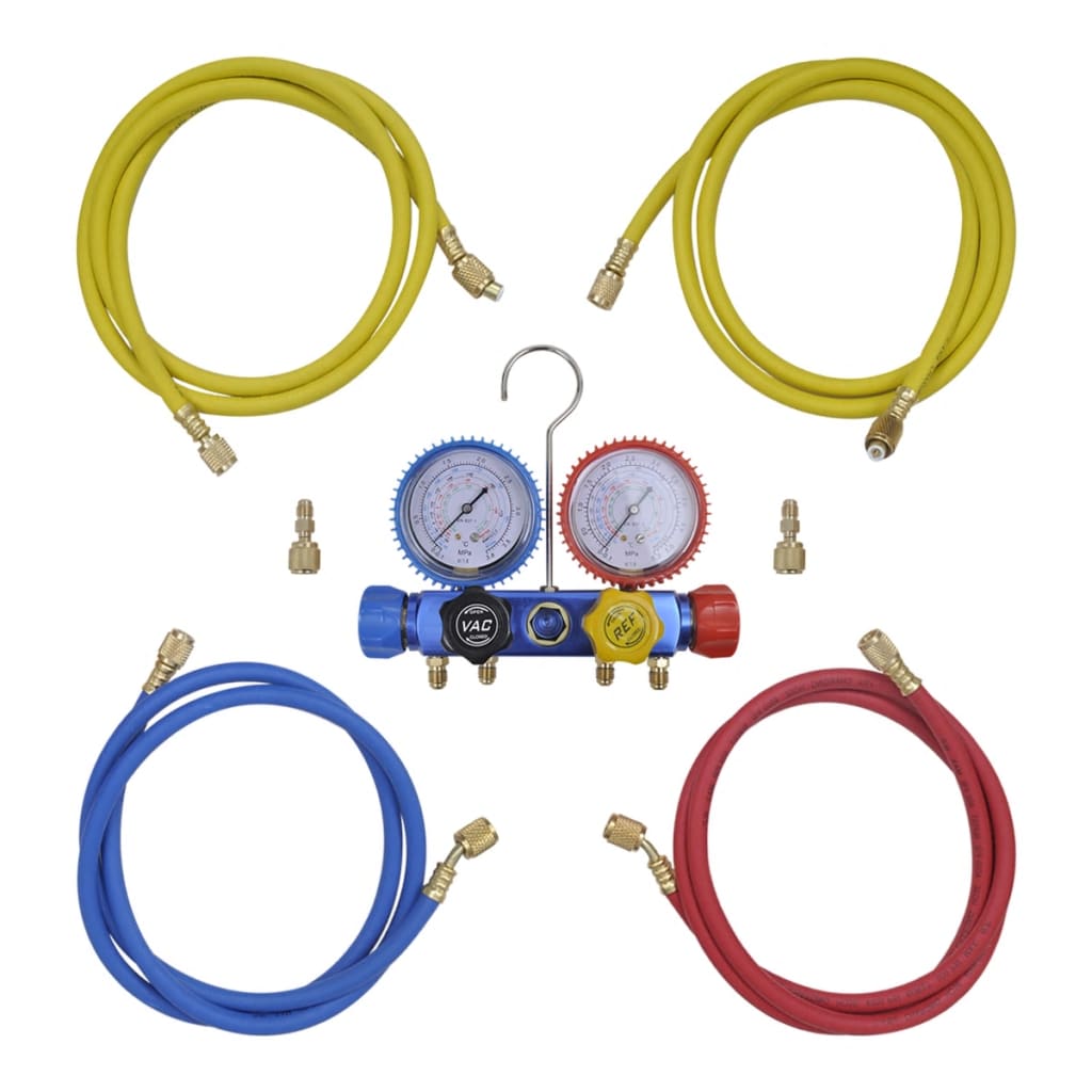 Vidaxl Manometer 4-Richtung Set an Späichermëttel