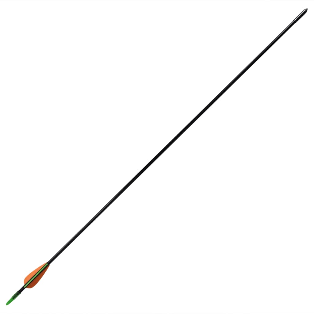 Vidaxl Recurveboog padrão com setas 30 0,6 cm de fibra óptica 12 peças