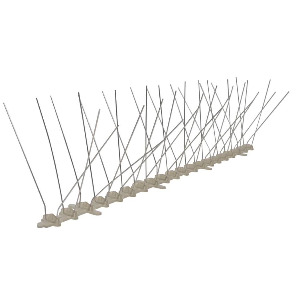 Vidaxl Vogelen Pigeon Pin con 4 file di 6 pezzi 3 m di plastica