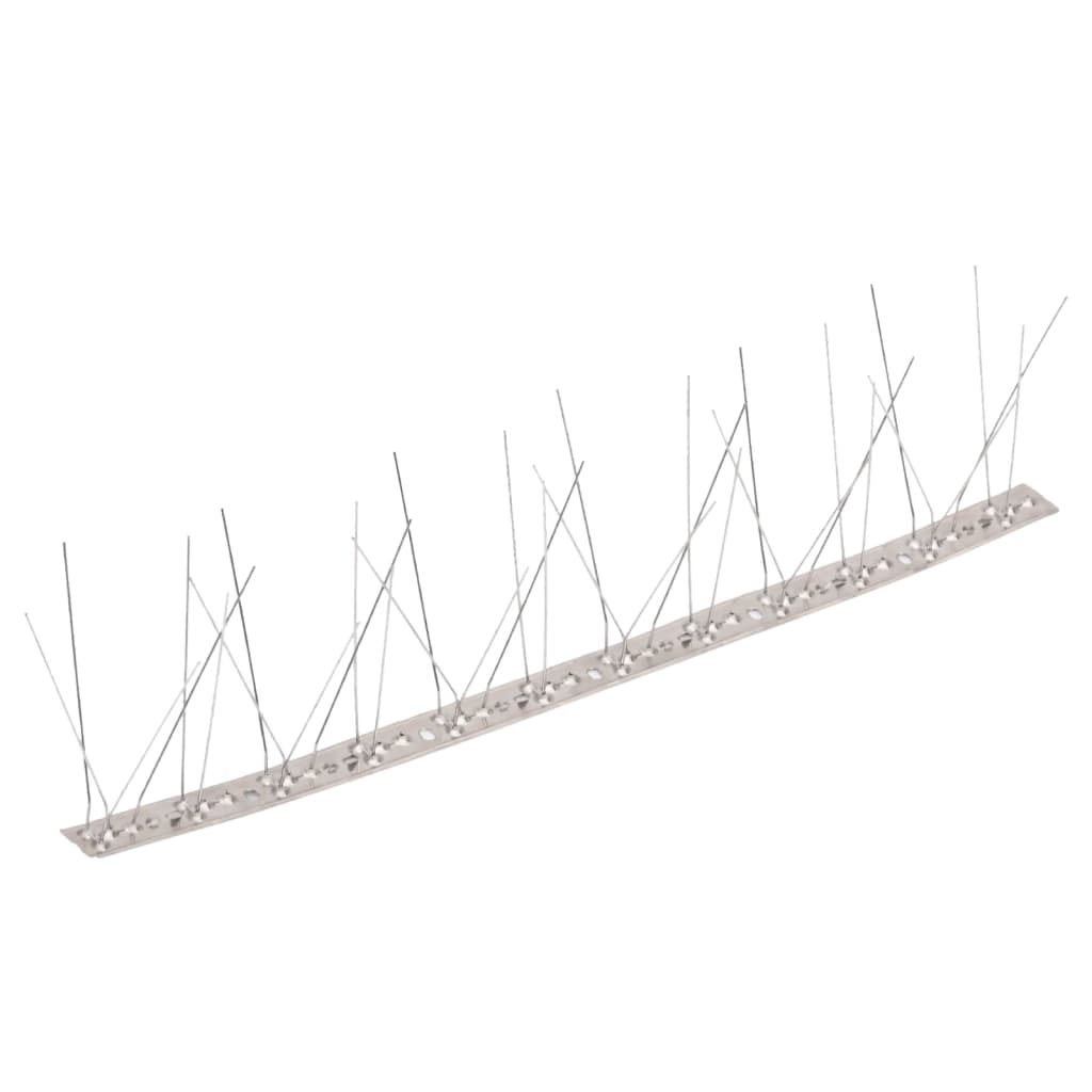 Vidaxl Bird and pigeon pins with 5 rows 6 st 3 m Stainless steel